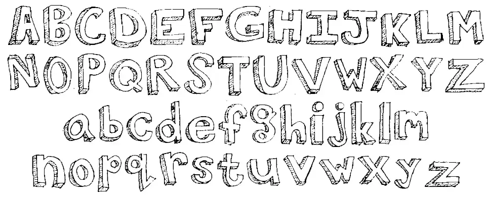 Walk Around the Blockfont specimens