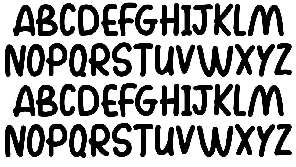 Walking font specimens