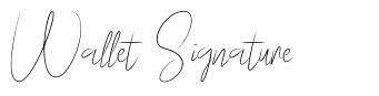 Wallet Signature font
