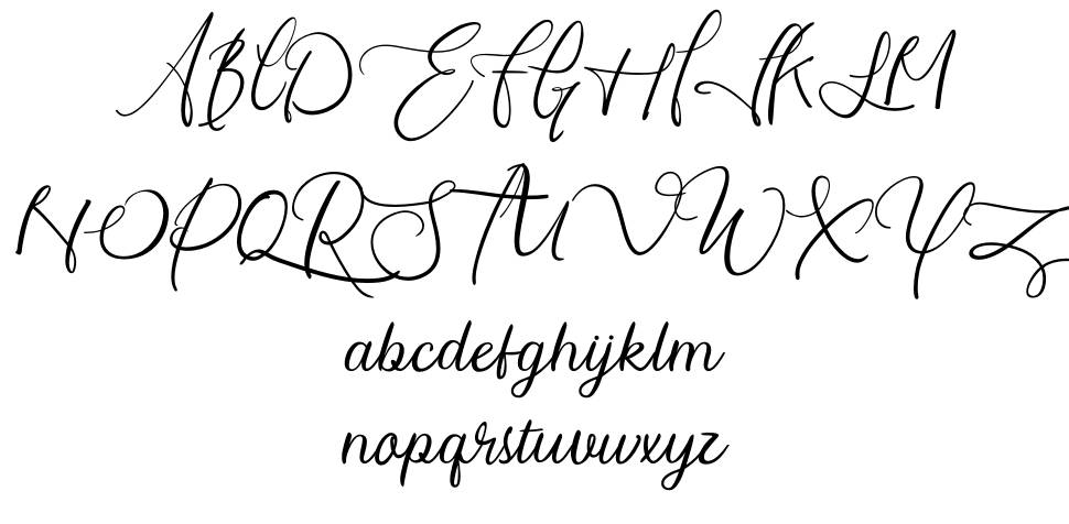 Wandita font Örnekler
