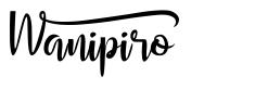 Wanipiro font