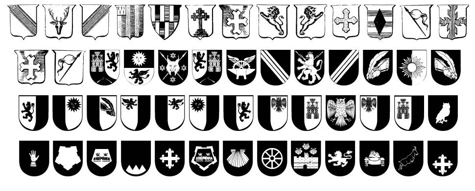 Wappen písmo Exempláře