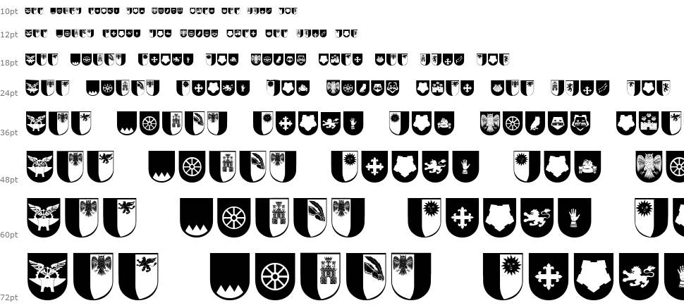 Wappen písmo Vodopád