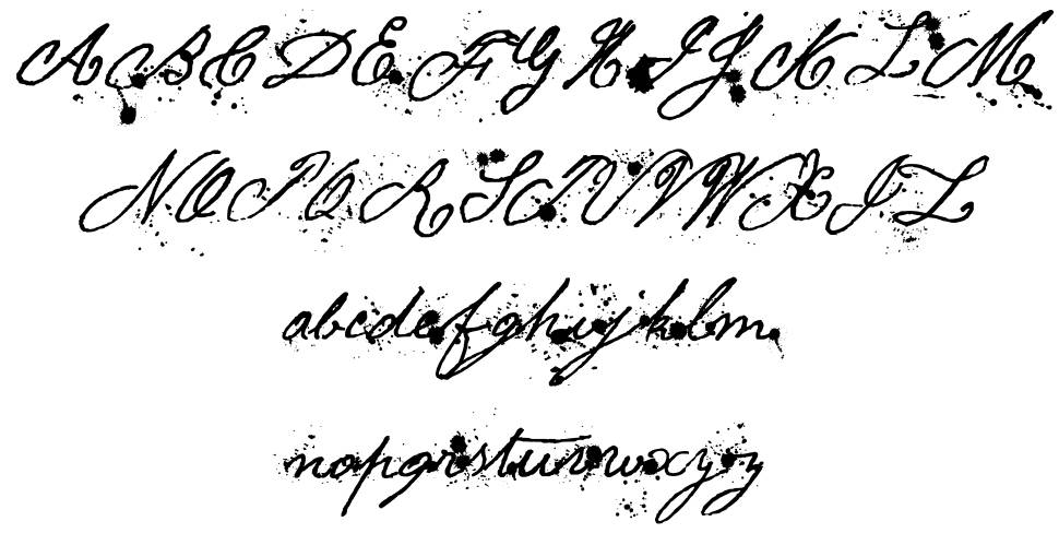 War letters font specimens