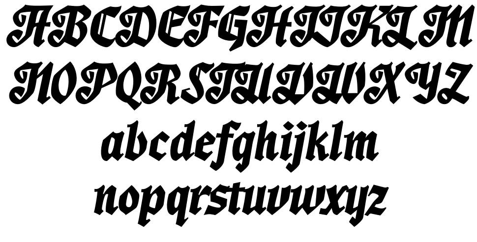 Wardshus Calligraphy font specimens