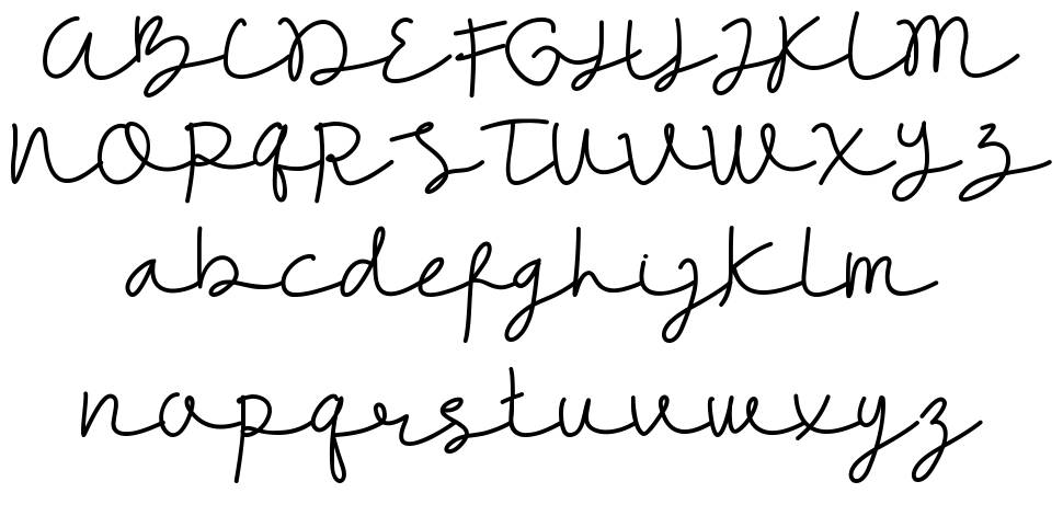 Waringtons Script font specimens