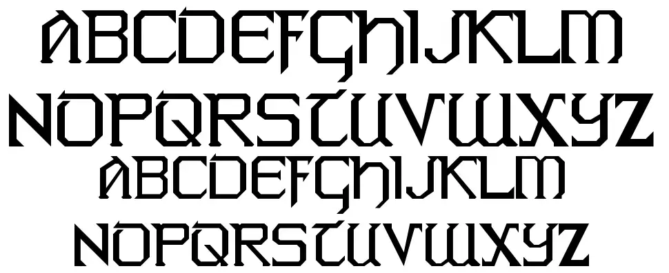 Warlordsfont specimens