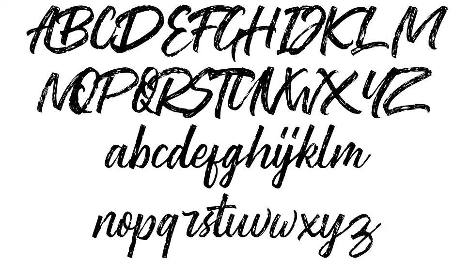 Washington Rough Scriptfont specimens