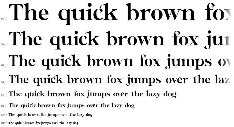 Wastinger Displayfont waterfall