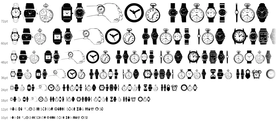 Watches font by Woodcutter | FontRiver