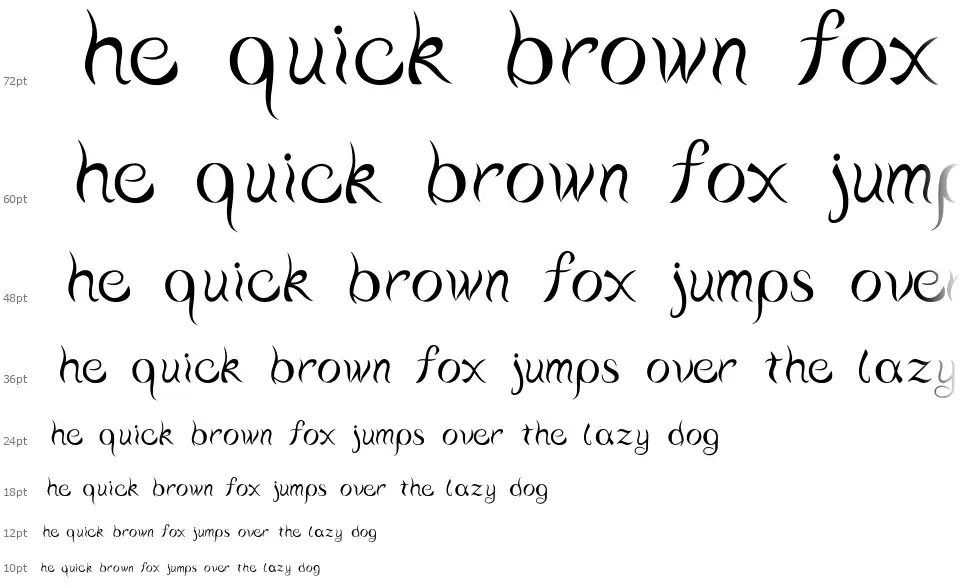 Water scriptfont waterfall