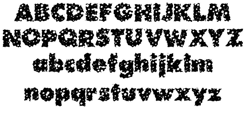 Waterhole písmo Exempláře
