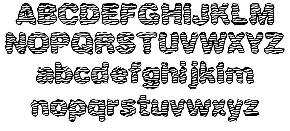 Waver font specimens