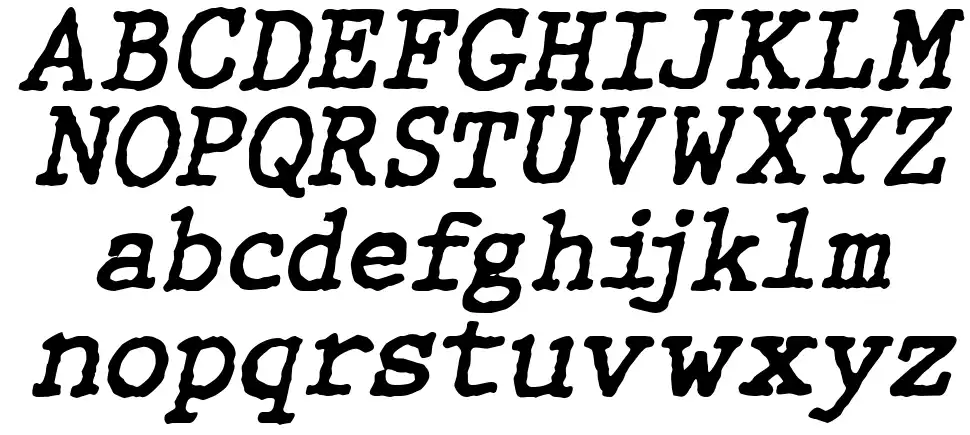 WBX Granny T font specimens