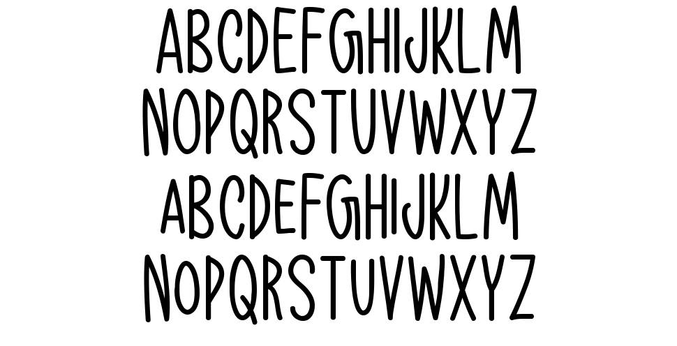 We Are Happy font specimens