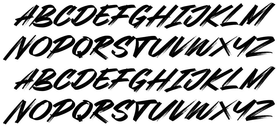 Webrush font specimens