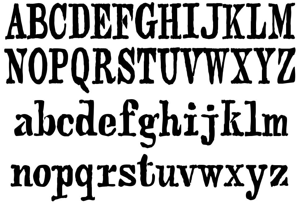 Webster font specimens