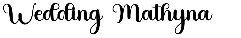 Wedding Mathyna font