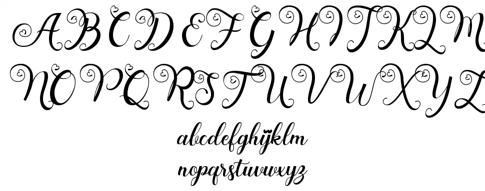 Wedding Paradisefont specimens