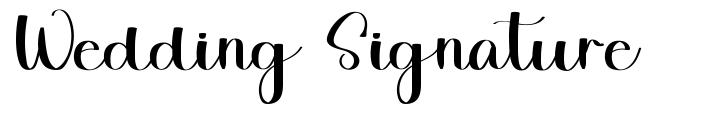 Wedding Signature font