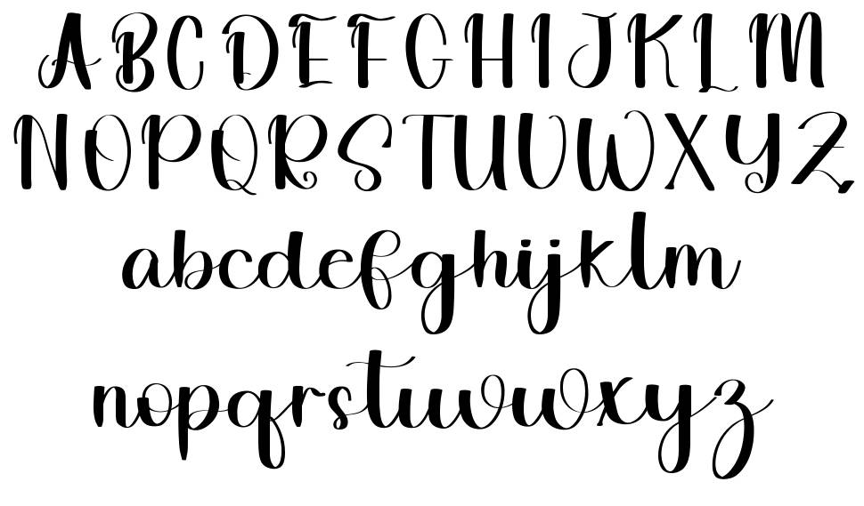 Wedding Signature font Örnekler