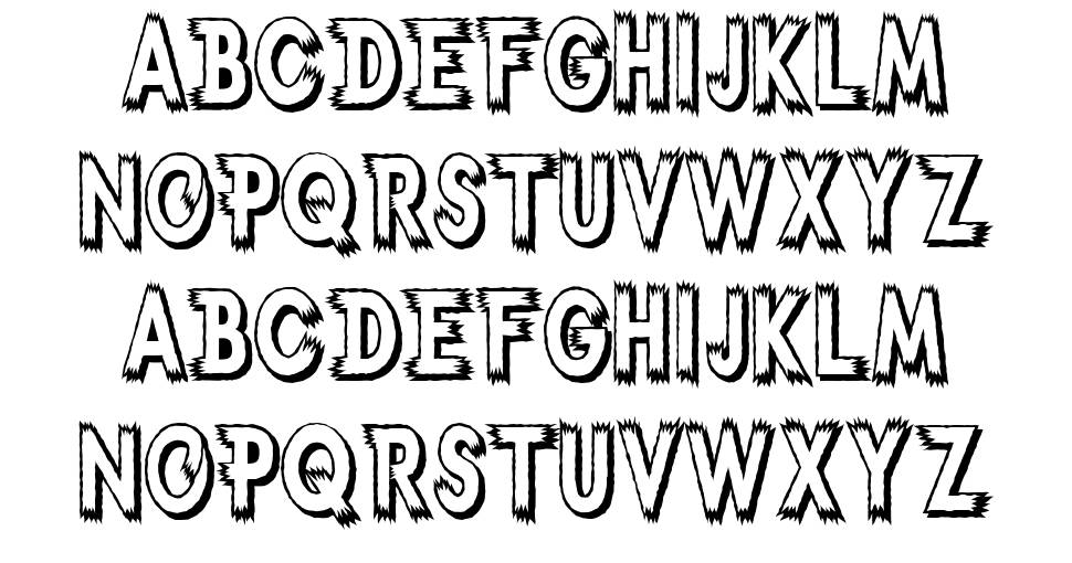 Weird schriftart vorschau