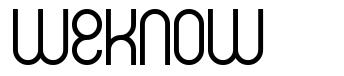 Weknow font