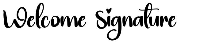 Welcome Signature písmo