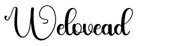 Welovead font