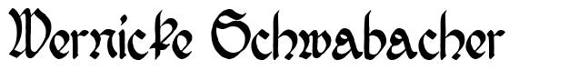 Wernicke Schwabacher písmo