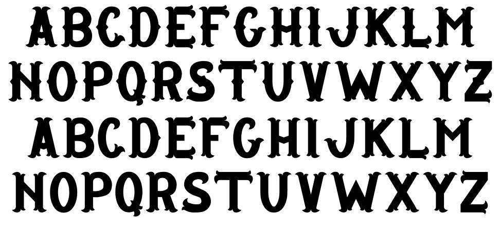 West Thistle font Örnekler