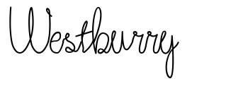 Westburry font