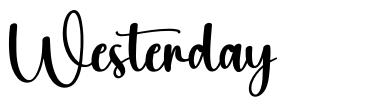 Westerday font