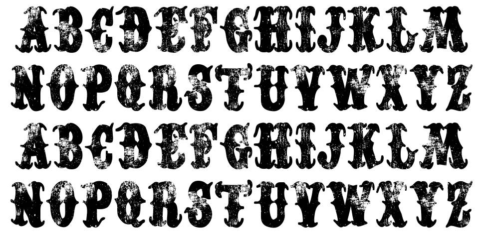 Western Dead font Örnekler