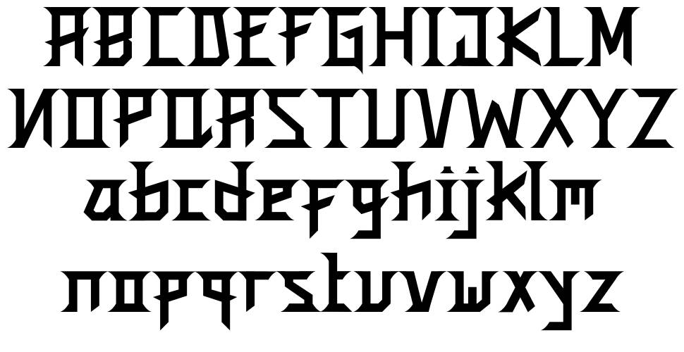 Western Monttero 字形 标本