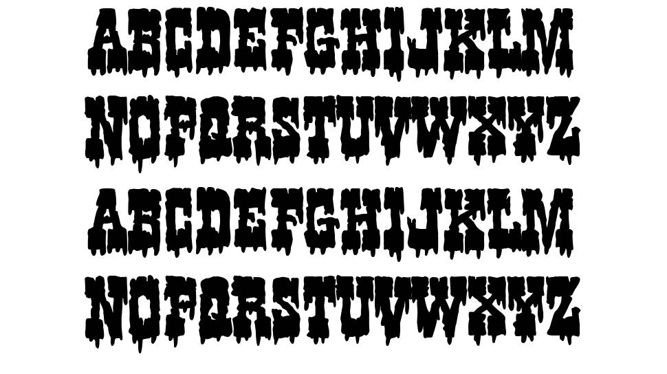 Western Nightmare font specimens