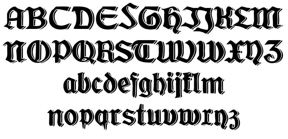 Westfalia font Örnekler