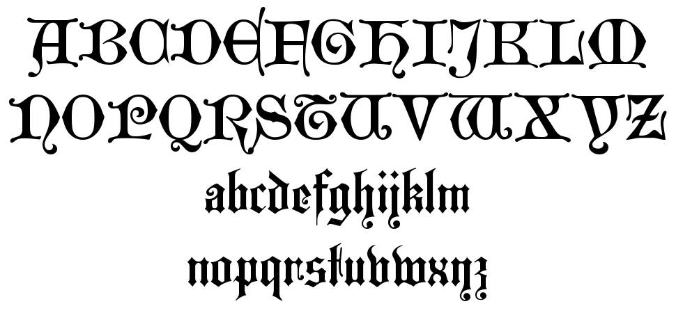 Westminster Gotisch font specimens