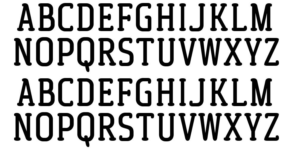 Westryder Slab font Örnekler