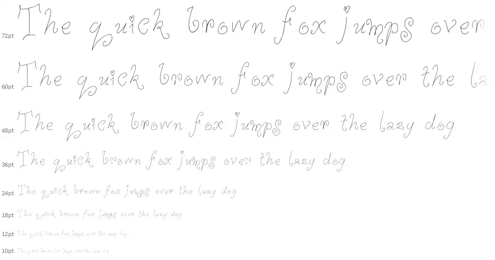 Whimsy Wischyfont waterfall
