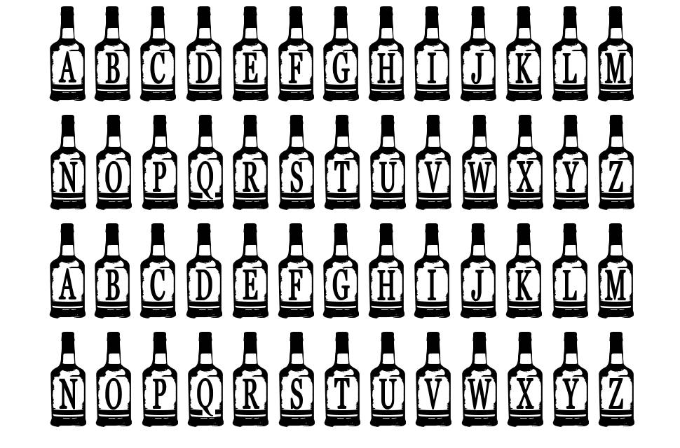 Whiskey Bottle 字形 标本