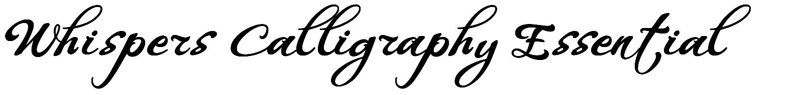 Whispers Calligraphy Essential font