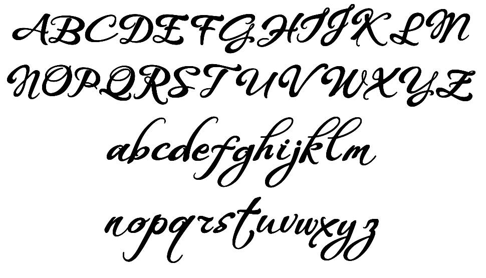 Whispers Calligraphy Essential font Örnekler