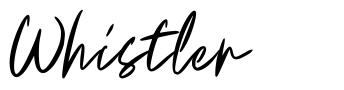 Whistler font
