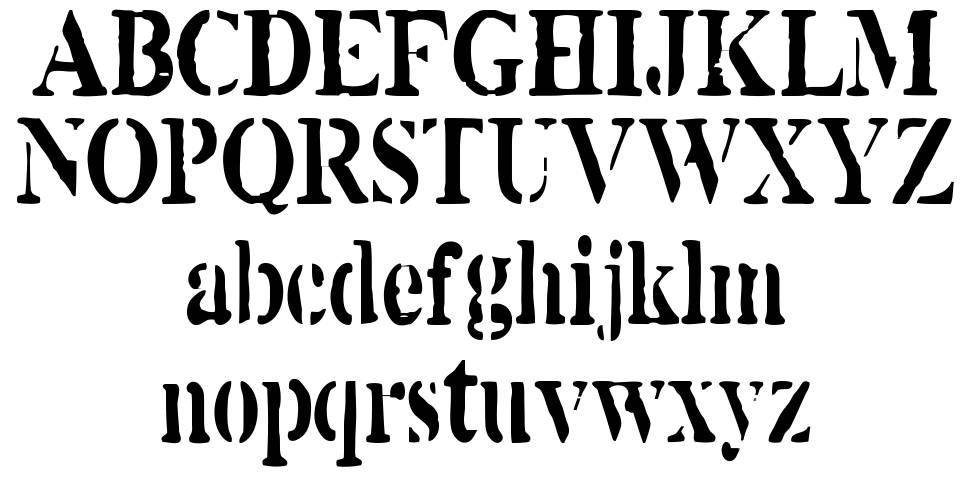 White Army font specimens