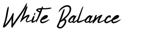 White Balance font