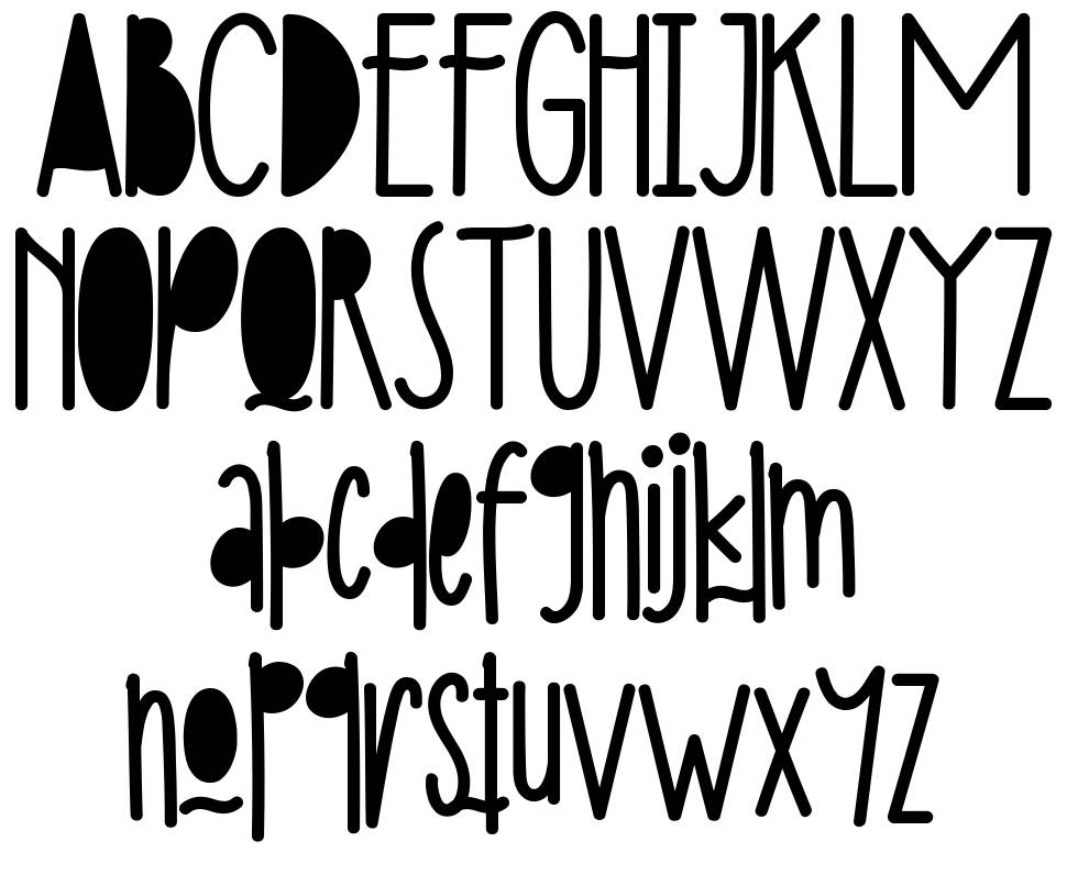 White Black font specimens