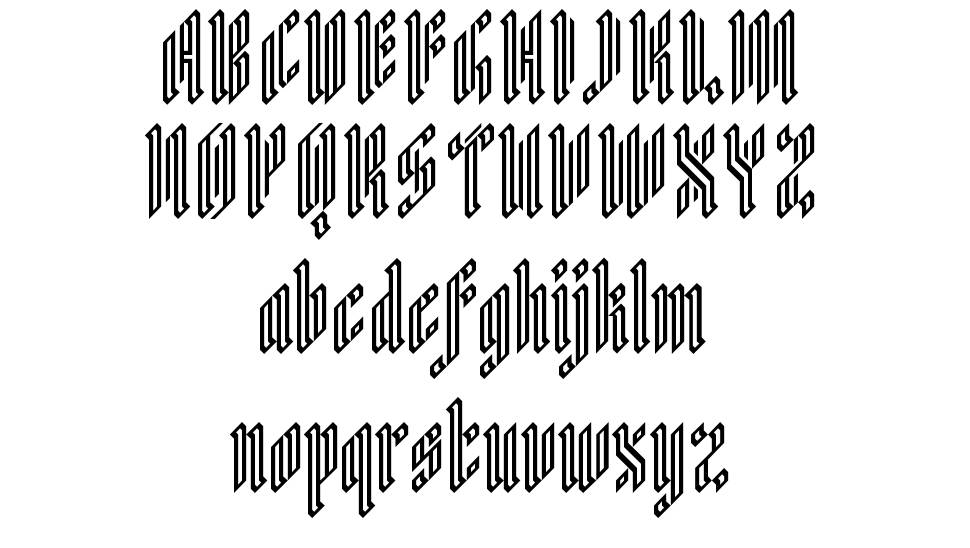 White Knight font specimens