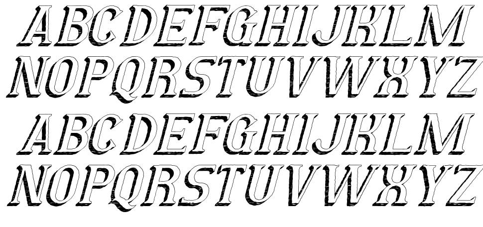 White Letters font specimens