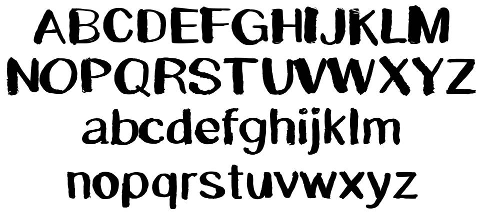 Whitewasher font specimens